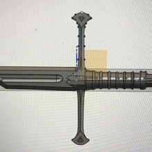 aragorn Yüzüklerin Efendisi narsil sanat kılıç 3d print model - Mito3D