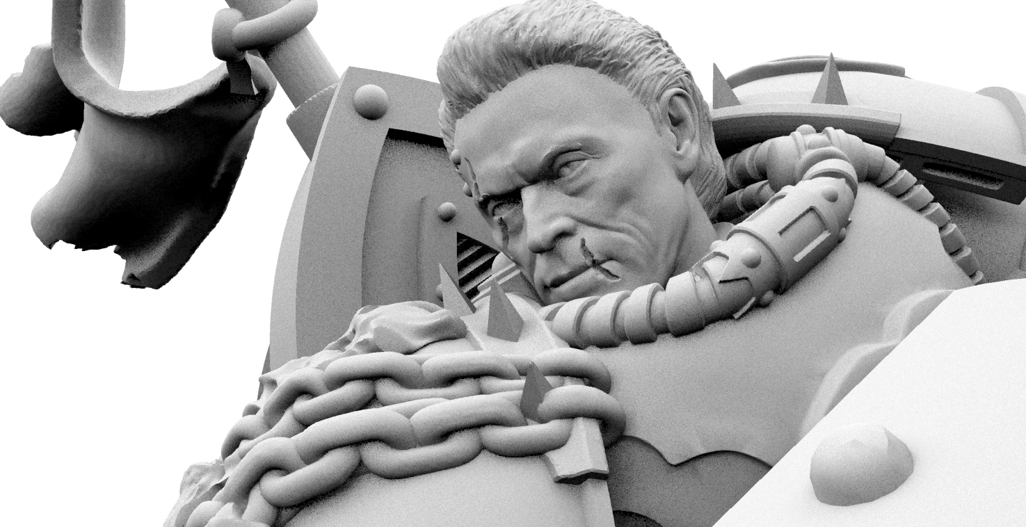 arald supabike dafoe visage jeu nl nuit seigneurs centurion héraut jetbike 3D print model - Mito3D