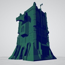 arbites precinct fortress arquitetura necromunda 40k matar time 3d print model - Mito3D