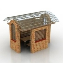 mandril casa veraneio pavilhão 3d print model - Mito3D