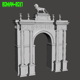 arc de triomphe leon guanajuato arch triumph roadway lion mexico cultural culture monument 3d print model - Mito3D