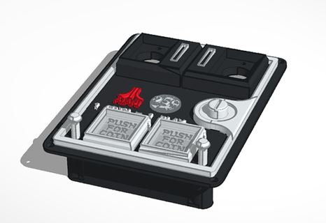 arcade monnaie boîte 3d print model - Mito3D