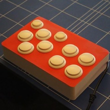 arcademacro denetleyicisi rehberi yapı+ gadget video oyunları akış güverte retro arcade makro Yönetim Kurulu butonuna basın inşa 3d print model - Mito3D