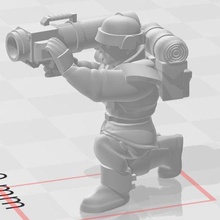 arcadian missilelauncher gunner warhammer 40k imperial guard astra militarum cadian 2nd trooper edition 3d print model - Mito3D