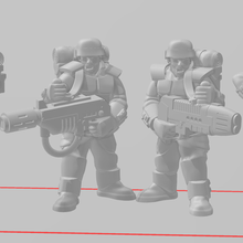arcadian special weapons 1 game warhammer 40k imperial guard astra militarum cadian 2nd trooper edition plasma gun melta 3d print model - Mito3D