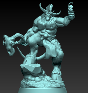 arcane beast man war gaming table top 3d print model - Mito3D