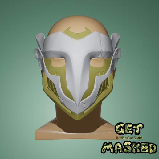 arcane ekko firelight leader mask league legends fashion lol cosplay netflix series 3D print model - Mito3D