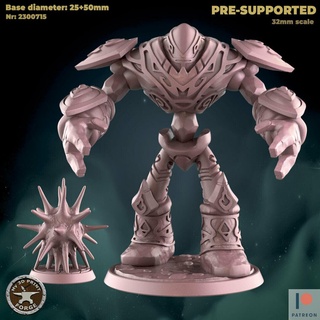 arcane guardian boss flare fantasy warcraft dnd miniature stl presupported model resin wow karazhan dungeon raid curator defender robot 3d print model - Mito3D