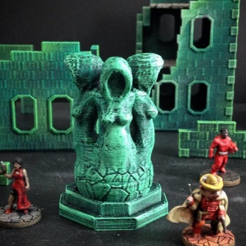 arcano estátua com capuz irmãs 15mm escala jogo 3D print model - Mito3D