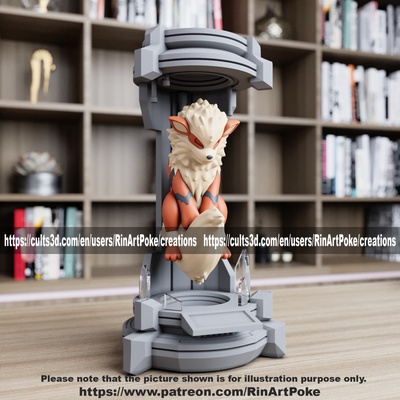 arcanine in laboratorio pokemon gioco squirtle pikachu charmander bulbasaur anime batman giocattolo mewtwo miagolare pokeball 3d print model - Mito3D