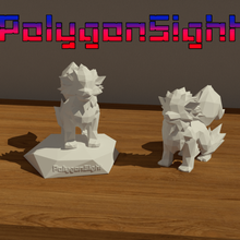 arcanine lowpoly pokemon game lowpolypokemon arcaine arcainemmegapokemon arcaine3dprint toy scultpure sculpture toys arttoy 3d print model - Mito3D