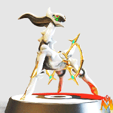 arceus ventilador arte pok seg estatueta pokemon legendas jogos Pokémon evolução Admirador Nintendo 3d anime unir 3d print model - Mito3D