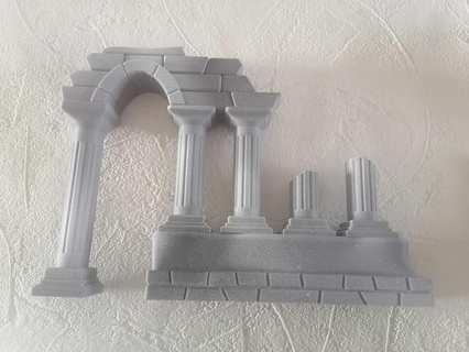 arco templo antiguo viaducto diorama Grecia Romain monumentos modelo decoración entrenar escala antigüedad Caballero zodíaco playmobil Lego juegos juguete artilugio 3d print model - Mito3D