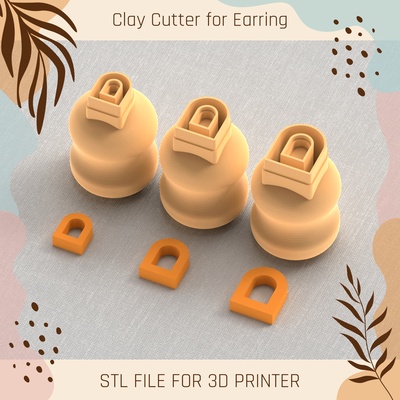 arch boho mini clay cutter tools earring 3d print model - Mito3D
