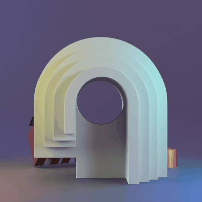 arch form desktop decor object stl love home homedecor cute minimal 3d print model - Mito3D