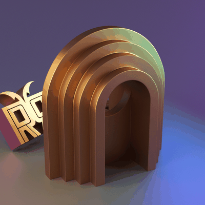 arch form desktop decor object 01 stl love home homedecor cute minimal 3d print model - Mito3D