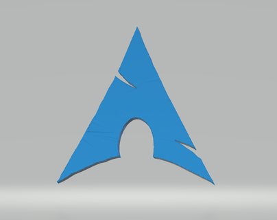 arch linux logo earrings fashion jewelry computer os gift 3d print model - Mito3D
