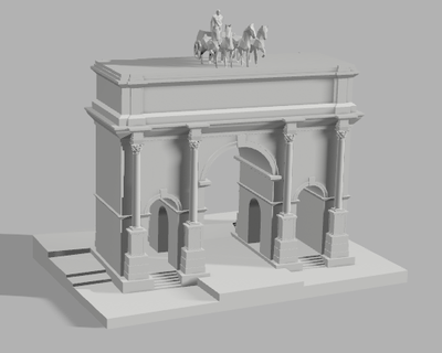 arco septimius Severus Roma têmpora mitologia fórum Coliseu 3d print model - Mito3D