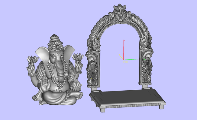 ardıç ganesh hindugod murti ji tanrıça hayvan oyuncak poli matematik sanat 3d print model - Mito3D