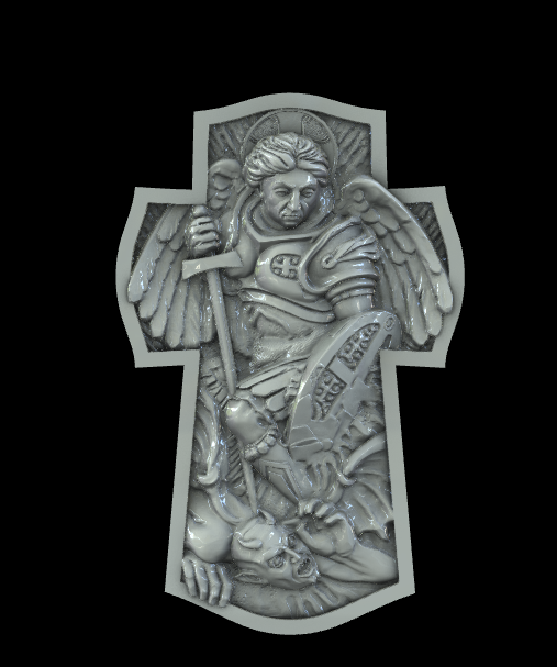 archangel michael pendant faith protection strength divine guidance courage religious symbol 3D print model - Mito3D