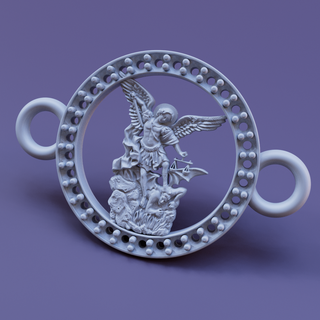 archangel michael triumph divine protector pendant 3d print model - Mito3D