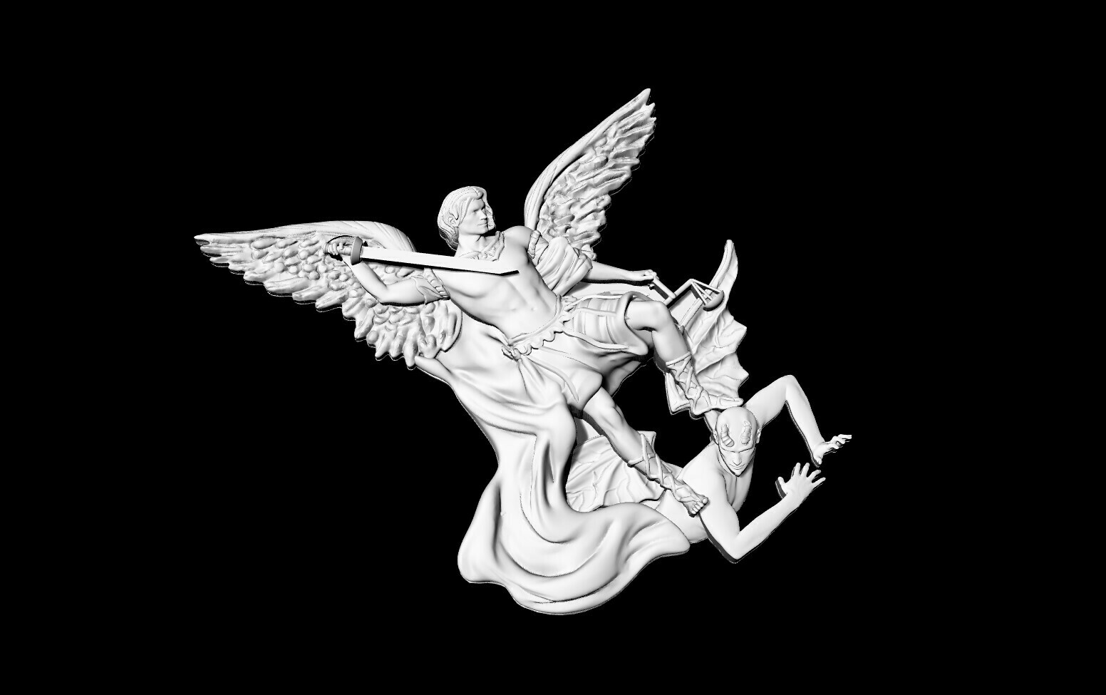 arcangelo st Michael santo religioso disse 3D print model - Mito3D