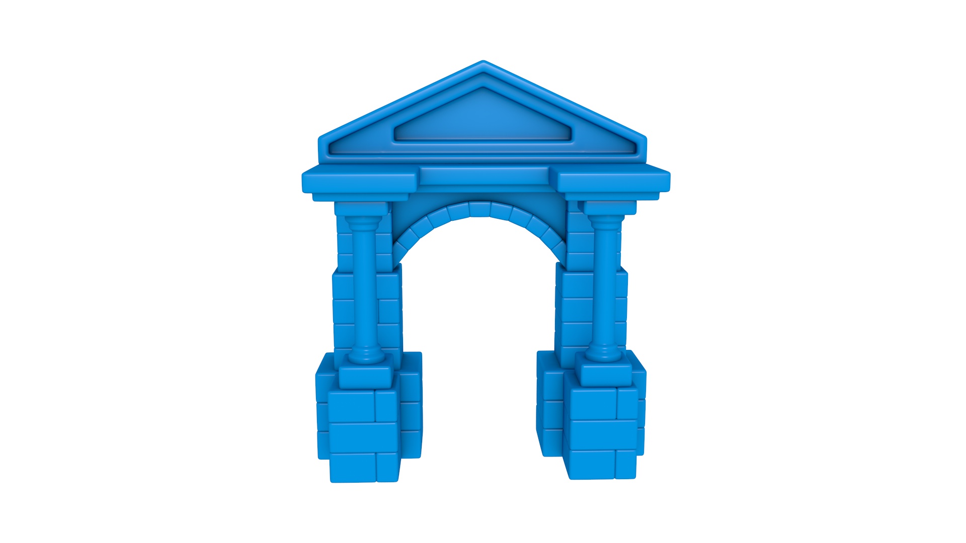 arqueado puerta Partenón griego camino estelar stl arco impresora portal antiguo Roca columna salida 3D print model - Mito3D
