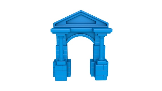 arched door parthenon greek stlarchway stl archway printer portal old stone column exit 3d print model - Mito3D