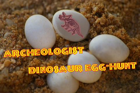 arkeolog Dinozor egg hunt Yumurta dino Trex Raptor velociraptor Jurassic Paskalya Ostern mutlu oyuncak oyun çocuklar eğlence hayvan bulmaca 3d print model - Mito3D