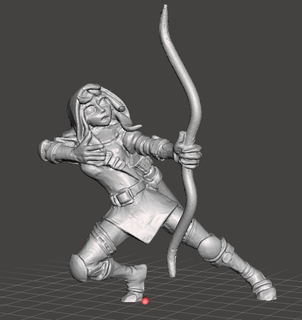 archer interminable fantaisie tactique miniature ranger chasseur 3d print model - Mito3D