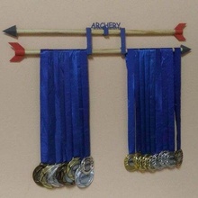 tir l'arc Flèche style médaille titulaire soutien archer médailles art_tools 3d print model - Mito3D