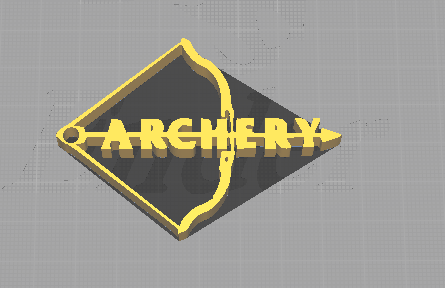 archery keychain 3d print model - Mito3D