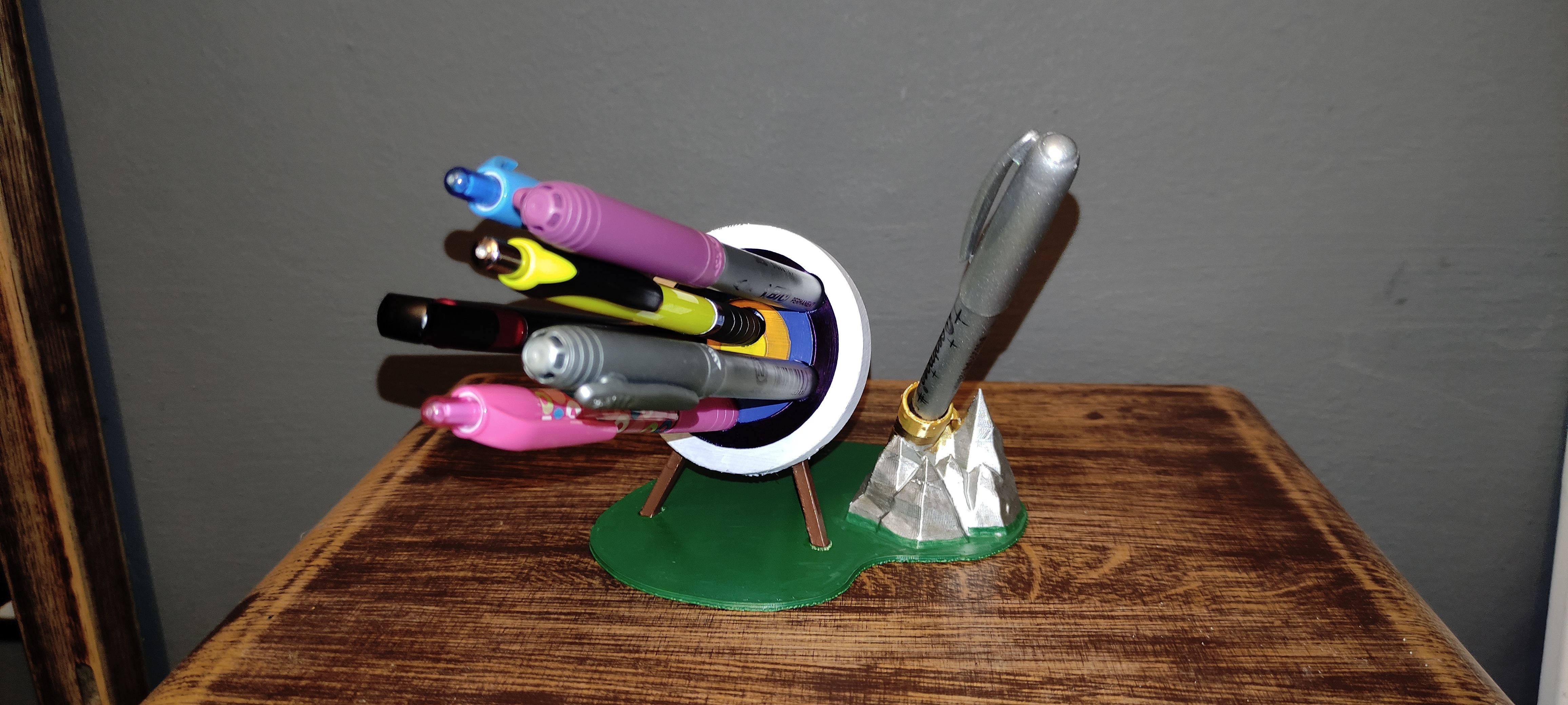 tiro arco alvo caneta suporte Penhodler tremor 3D print model - Mito3D