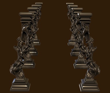 architectural column gothic wargame diorama 3d print model - Mito3D