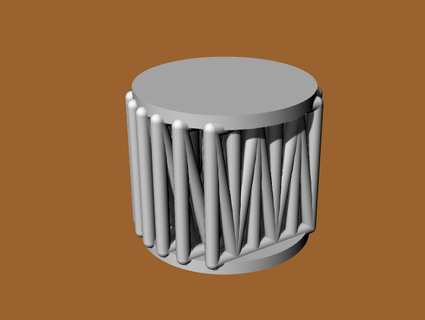 arquitetônico Projeto circular tesoura jardim arquitetura tesourinhas estrutural resumo 3d print model - Mito3D