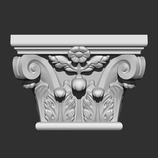 architectural élément 01 Capitale stuc ornement colonne 3d print model - Mito3D