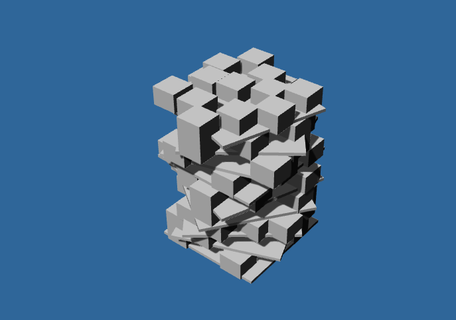 architectural project - cubes floors architecture 3d print model - Mito3D