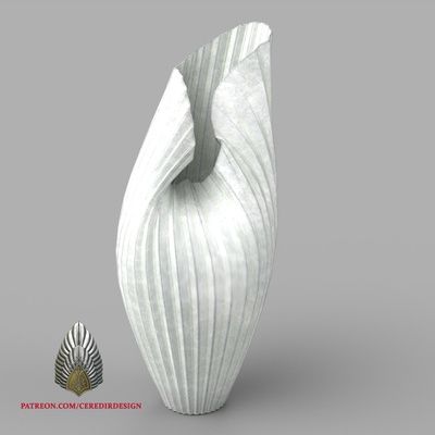 architectural vase 3d digital download home home decor vases flower pot rose holder 3d print model - Mito3D