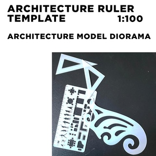 Architektur Lineal Vorlage Kurve 1 100 3d print model - Mito3D