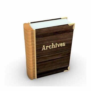 archives livre boîte tiroirs archiver bijoux décor bois 3d print model - Mito3D