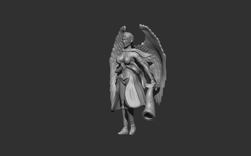 archon trumpet tabletop dnd dungeons dragons d&d pathfinder angel outsider good 3d print model - Mito3D