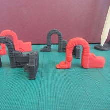 archway gaming game arch frostgrave ruined ruins scatter terrain model wargame wargaming games 3d print model - Mito3D