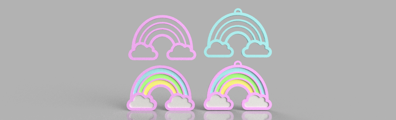 arcoiris colgantes arocoiris colgante 3D print model - Mito3D