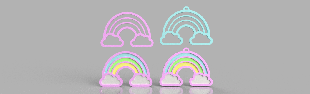 arcoiris colgantes arocoiris colgante 3d print model - Mito3D