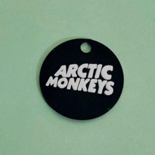 arctic monkeys - charm key ring earrings alex turner rock keychain i said hoops 3d print model - Mito3D