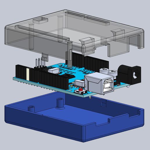 arduino uno enceinte 3D print model - Mito3D