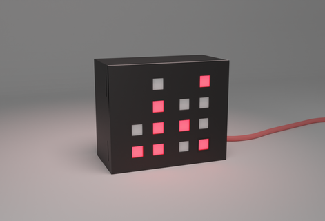 arduino binary clock 3d model + code pro micro electronics printing 3d print model - Mito3D