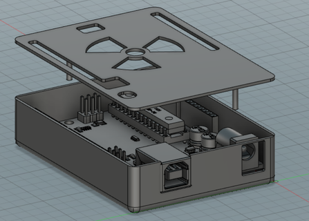 arduino box - simple electric cover lid cable management 3d print model - Mito3D
