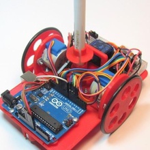 arduino chassis drawing robot gadget openscad 3d print model - Mito3D