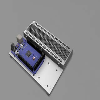 arduino mega 60 row breadboard electronics 3d print model - Mito3D